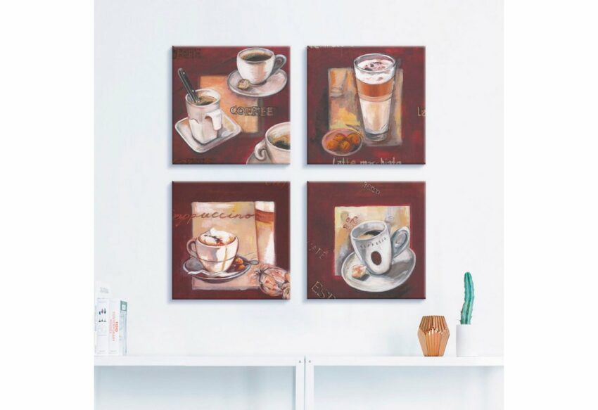 Artland Leinwandbild »Kaffee I, -II, -III, -IV«, Getränke (4 Stück)-Bilder-Ideen für dein Zuhause von Home Trends