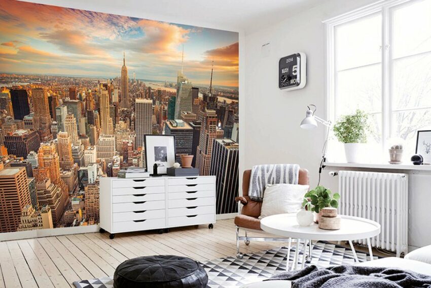 Papermoon Fototapete »Manhattan Midtown«, matt, BlueBack, 7 Bahnen, 350 x 260 cm-Tapeten-Ideen für dein Zuhause von Home Trends