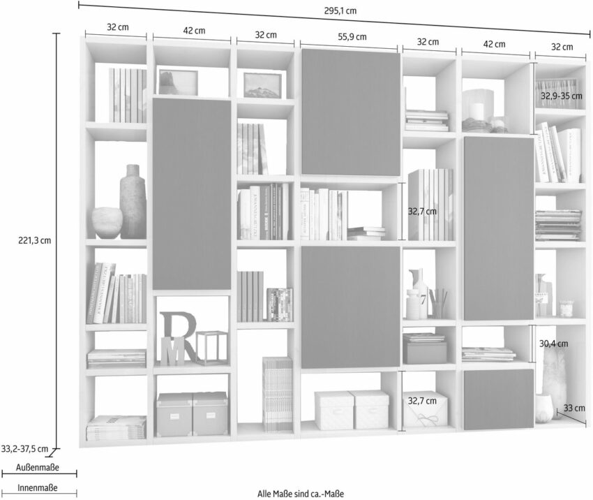 fif möbel Raumteilerregal »TORO 520-4«, Breite 295 cm-Regale-Ideen für dein Zuhause von Home Trends