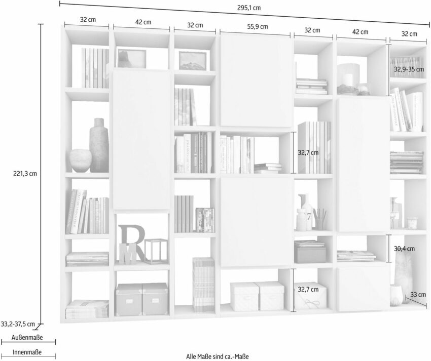 fif möbel Raumteilerregal »TORO 520-1«, Breite 295 cm-Regale-Ideen für dein Zuhause von Home Trends