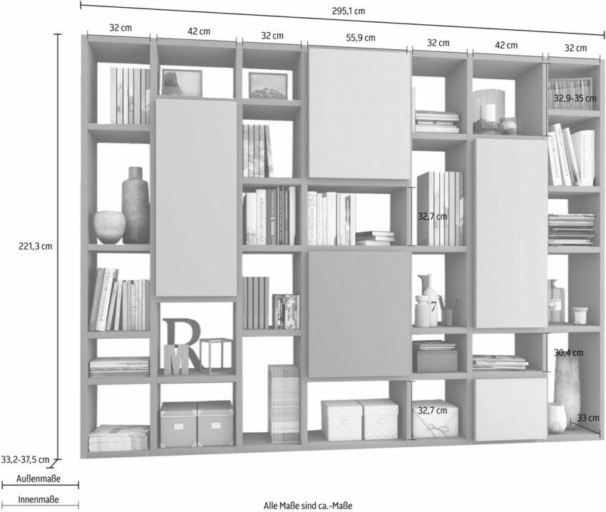 fif möbel Raumteilerregal »TORO 521«, Breite 295 cm-Regale-Ideen für dein Zuhause von Home Trends