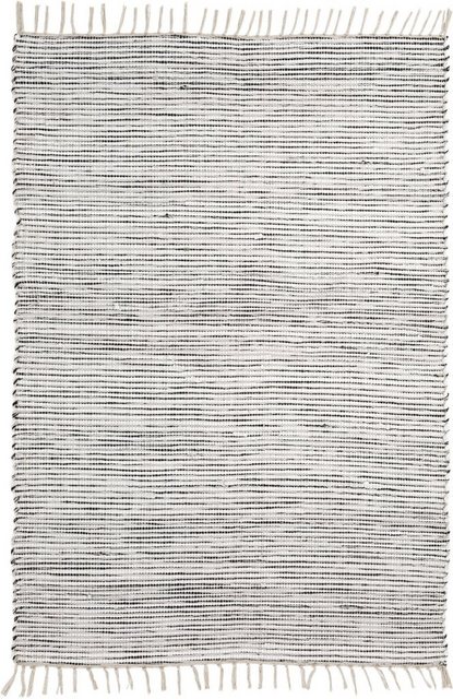 Teppich »Milo 1«, Andiamo, rechteckig, Höhe 5 mm, Handweb Teppich, Flachgewebe, reine Baumwolle, handgewebt, mit Fransen, Wohnzimmer-Teppiche-Inspirationen