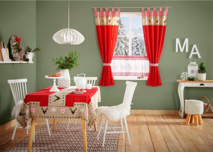 Vorhang »Xaver«, my home, Schlaufen (1 Stück), inkl. Raffhalter aus Bio Baumwolle-Gardinen-Ideen für dein Zuhause von Home Trends