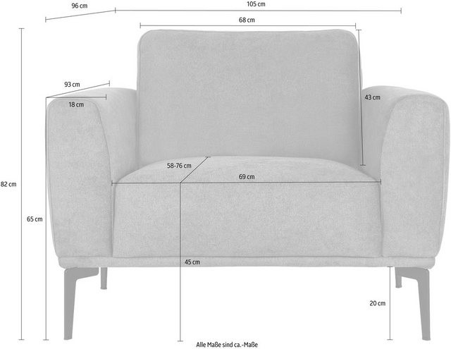 Places of Style Sessel »Odda«, mit Metallfüßen in besonderem Design-Sessel-Inspirationen
