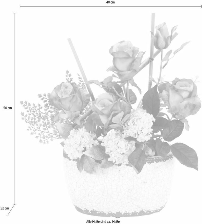 Kunstpflanze »Rosen/Schneeball« Rosen/Schneeball, I.GE.A., Höhe 50 cm-Kunstpflanzen-Ideen für dein Zuhause von Home Trends