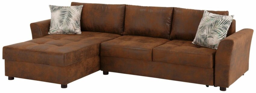 Home affaire Ecksofa »Torben«, inkl. Bettfunktion und Bettkasten, mit Federkern-Sofas-Ideen für dein Zuhause von Home Trends