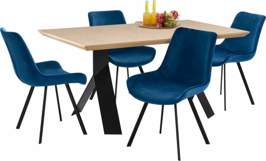 Homexperts Essgruppe »Rose-Bridge«, (Set, 5-tlg), Tisch - Breite 160 cm + 4 Stühle-Essgruppen-Ideen für dein Zuhause von Home Trends