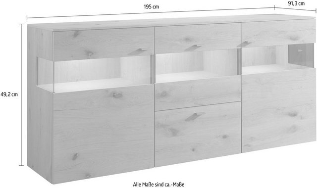 GWINNER Sideboard »ANZIO HOLZ 142«, Breite 195 cm-Sideboards-Inspirationen