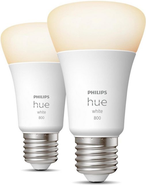 Philips Hue »Philips Hue White E27 Doppelpack 2x800lm 60W!« LED-Leuchtmittel, E27, 2 Stück, Warmweiß-Leuchtmittel-Inspirationen