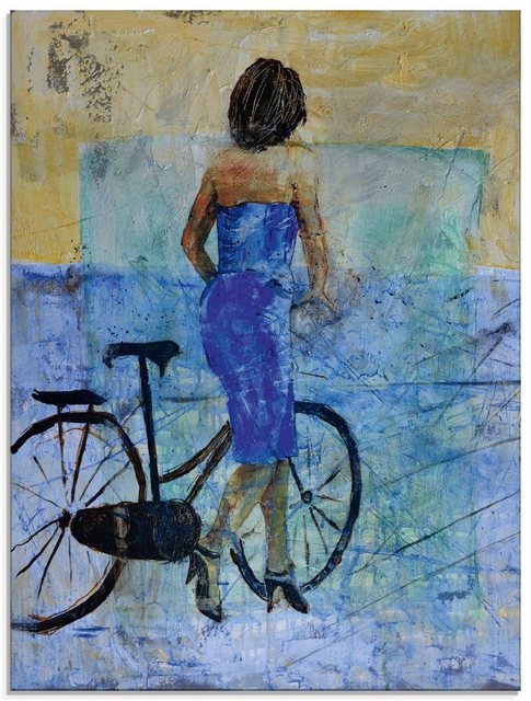 Artland Glasbild »Ein Mädchen mit einem Fahrrad«, Frau (1 Stück)-Bilder-Inspirationen