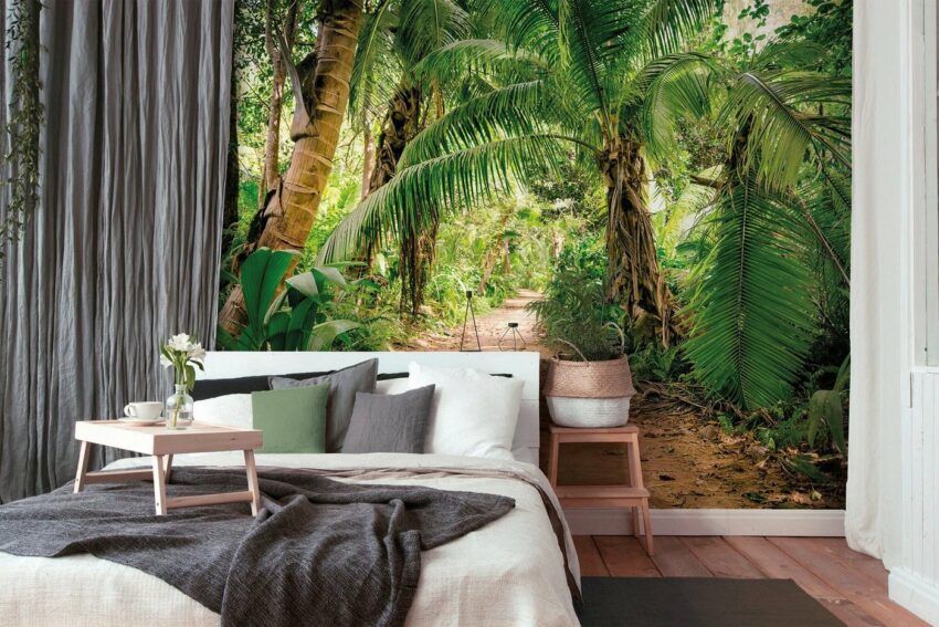 living walls Fototapete »Designwalls Palm Walk«, glatt, (5 St)-Tapeten-Ideen für dein Zuhause von Home Trends