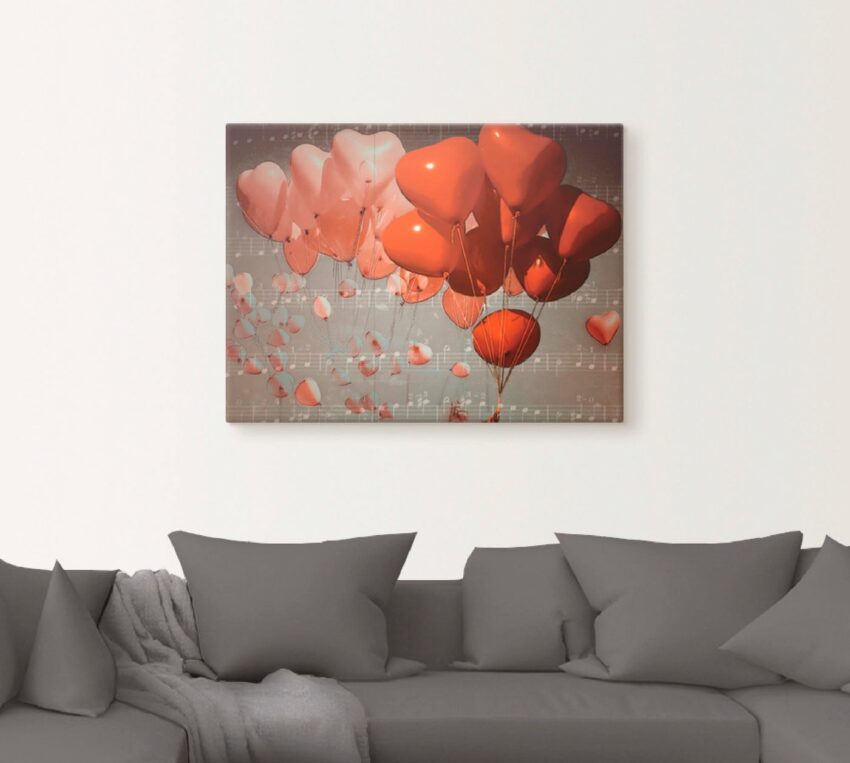 Artland Wandbild »Rote Herzen«, Herzen (1 Stück), in vielen Größen & Produktarten -Leinwandbild, Poster, Wandaufkleber / Wandtattoo auch für Badezimmer geeignet-Bilder-Ideen für dein Zuhause von Home Trends