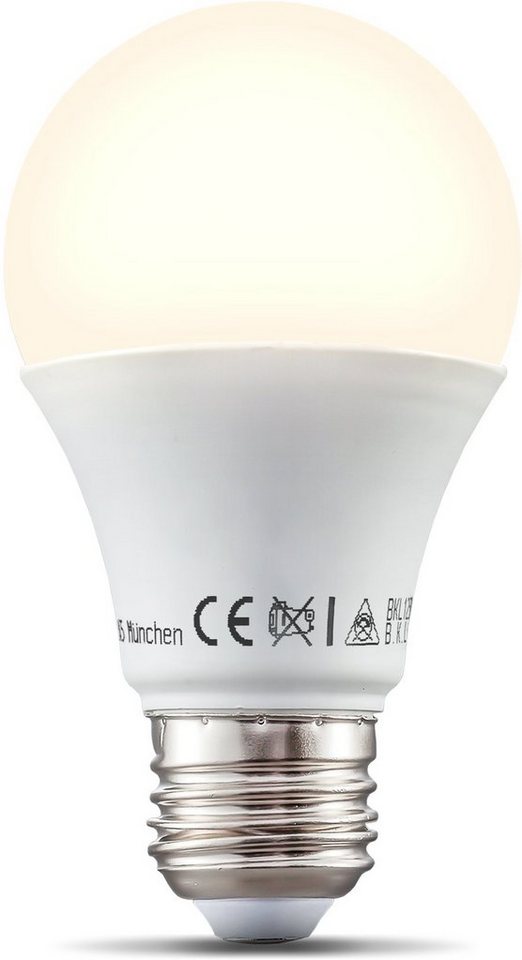 B.K.Licht LED-Leuchtmittel, E27, 1 Stück, Warmweiß, Smart Home LED-Lampe RGB WiFi App-Steuerung dimmbar Glühbirne 9W 806 Lumen-Leuchtmittel-Ideen für dein Zuhause von Home Trends