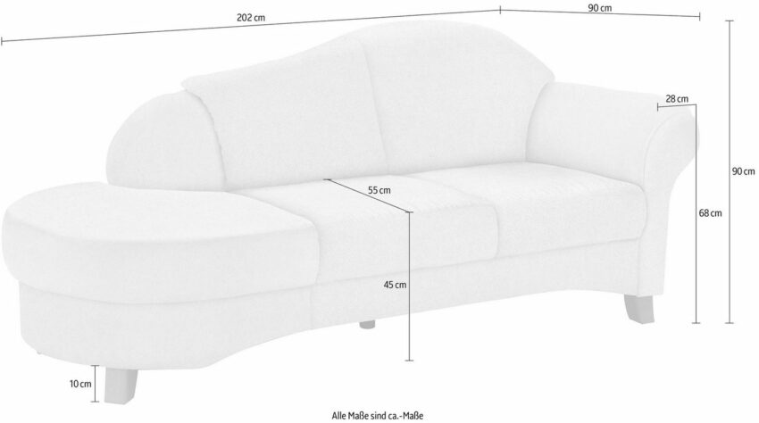 Home affaire Recamiere »Mayfair«, freistehend, wahlweise Armlehne links oder rechts-Sofas-Ideen für dein Zuhause von Home Trends