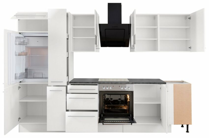 OPTIFIT Winkelküche »Bern«, mit E-Geräten, Stellbreite 315 x 175 cm, mit höhenverstellbaren Füßen, gedämpfte Türen und Schubkästen, Metallgriffe-Küchenzeilen-Ideen für dein Zuhause von Home Trends