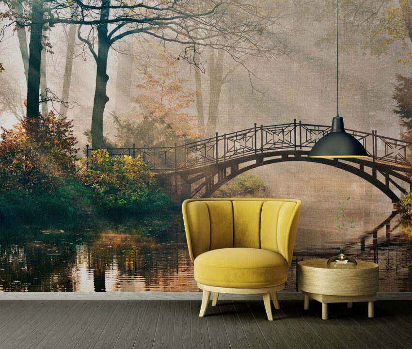 living walls Fototapete »Designwalls Park Bridge 1«, glatt, (5 St)-Tapeten-Ideen für dein Zuhause von Home Trends