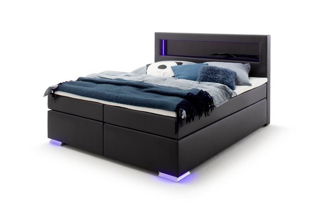 meise.möbel Boxspringbett, mit Spiegel im Kopfteil, RGB-Beleuchtung, USB-Anschluss und Topper-Betten-Inspirationen
