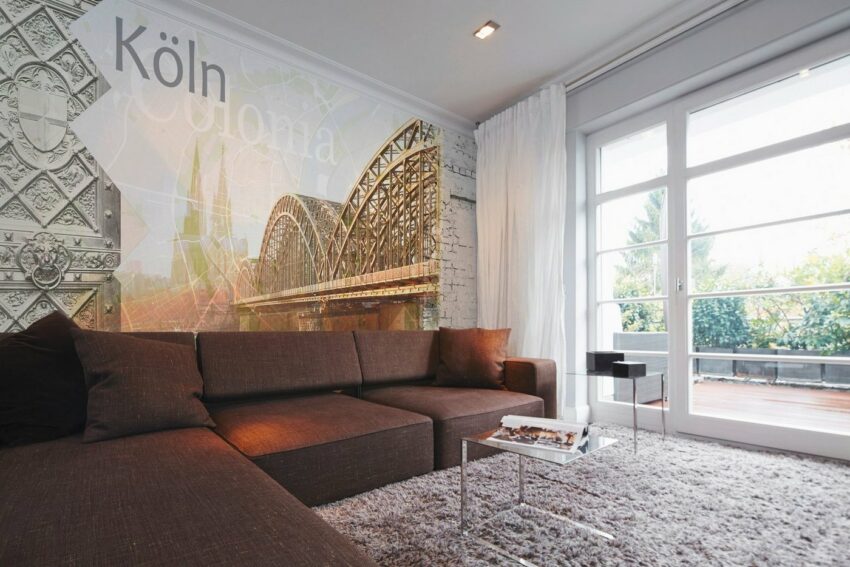 Architects Paper Fototapete »Colonia«, (Set, 6 St), Hohenzollernbrücke Köln, Vlies, glatt-Tapeten-Ideen für dein Zuhause von Home Trends