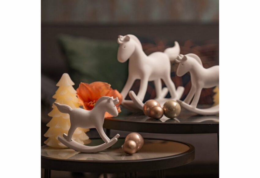 VALENTINO Wohnideen Weihnachtsfigur »Schaukelpferd Snowflake« (1 Stück), aus Keramik-Figuren-Ideen für dein Zuhause von Home Trends