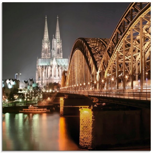 Artland Glasbild »Köln Skyline Collage V«, Brücken (1 Stück)-Bilder-Inspirationen