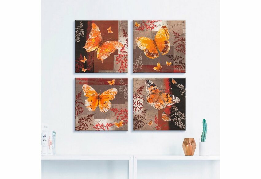 Artland Leinwandbild »Schmetterling 1-4«, Insekten (4 Stück)-Bilder-Ideen für dein Zuhause von Home Trends