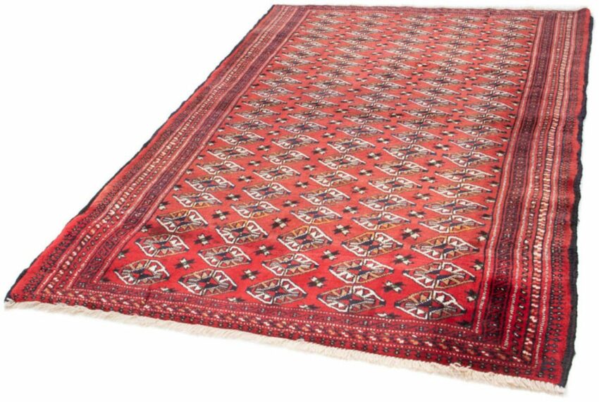 Wollteppich »Belutsch Stark Gemustert Rosso 190 x 137 cm«, morgenland, rechteckig, Höhe 0,8 mm, Handgeknüpft-Teppiche-Ideen für dein Zuhause von Home Trends