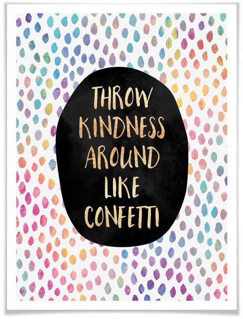 Wall-Art Poster »Kindness Konfetti«, Schriftzug (1 Stück)-Bilder-Inspirationen