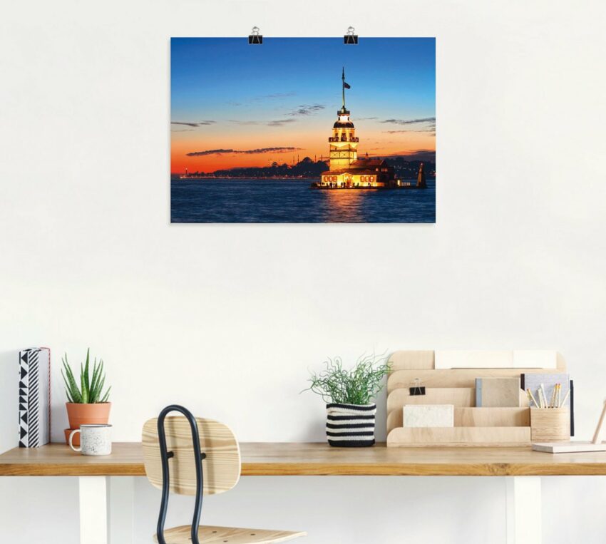 Artland Wandbild »Istanbul Leanderturm«, Gebäude (1 Stück), in vielen Größen & Produktarten - Alubild / Outdoorbild für den Außenbereich, Leinwandbild, Poster, Wandaufkleber / Wandtattoo auch für Badezimmer geeignet-Bilder-Ideen für dein Zuhause von Home Trends