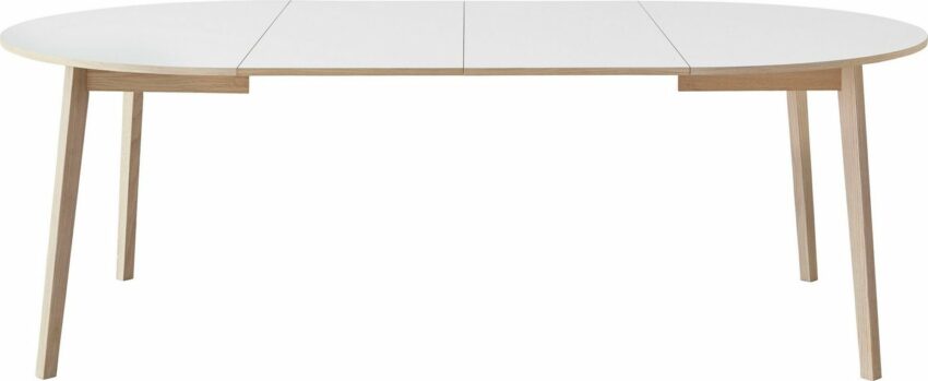 Hammel Furniture Esstisch »Single«, Tischplatte aus weißem Melamin und Gestell in Massivholz. Ø 130 cm. Inkl. 2 Einlegeplatten-Tische-Ideen für dein Zuhause von Home Trends
