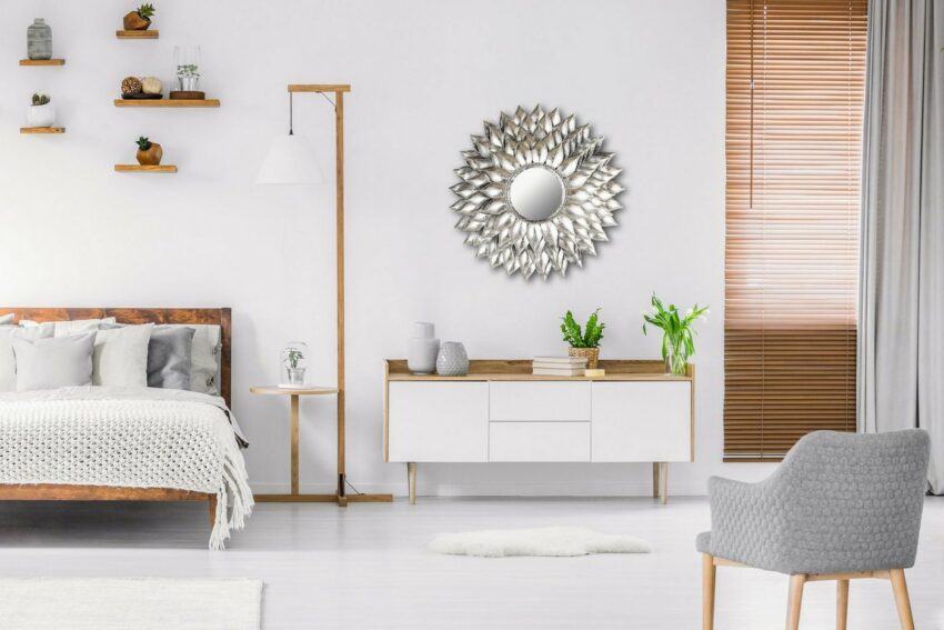 Leonique Spiegel »Sarai, gold«, Dekospiegel mit Blattgold-Finish, Sonne, Ø 73,5 cm, Rahmen aus Metall, dekorativ im Wohnzimmer & Schlafzimmer-Spiegel-Ideen für dein Zuhause von Home Trends