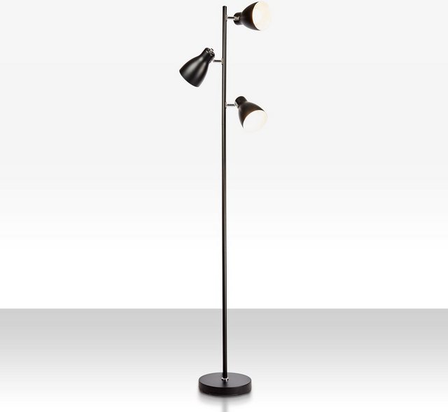 B.K.Licht Stehlampe, LED Design Stehleuchte Metall Deckenfluter Leuchte schwenkbar E27 schwarz-Lampen-Inspirationen