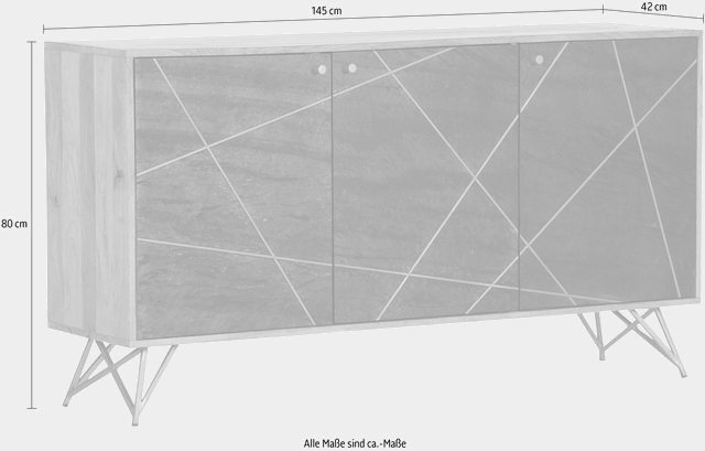 Gutmann Factory Sideboard »Lennon«, mit Echtsteinfurnier und Messingapplikationen-Sideboards-Inspirationen