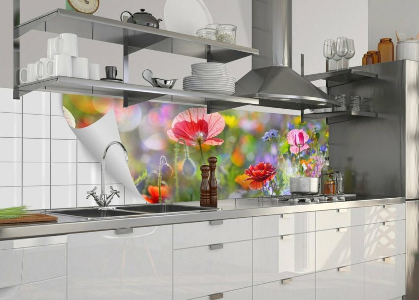 MySpotti Küchenrückwand »fixy Summer Meadow«, selbstklebende und flexible Küchenrückwand-Folie-Küchenrückwände-Ideen für dein Zuhause von Home Trends