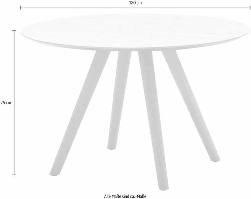 SCHÖNER WOHNEN-Kollektion Esstisch »ROUND«, wahlweise in Durchmesser 100 cm oder 120 cm erhältlich-Tische-Ideen für dein Zuhause von Home Trends