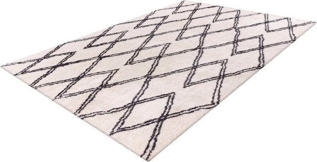 Hochflor-Teppich »Leasly«, Leonique, rechteckig, Höhe 27 mm, retro, Wohnzimmer-Teppiche-Inspirationen