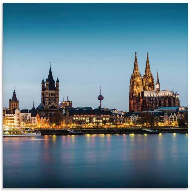 Artland Glasbild »Köln Rheinpromenade«, Deutschland (1 Stück)-Bilder-Inspirationen