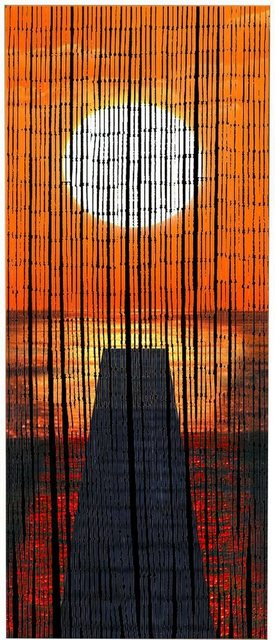 Türvorhang »Sonnenuntergang«, WENKO, Hakenaufhängung (1 Stück), handgearbeitet-Gardinen-Inspirationen