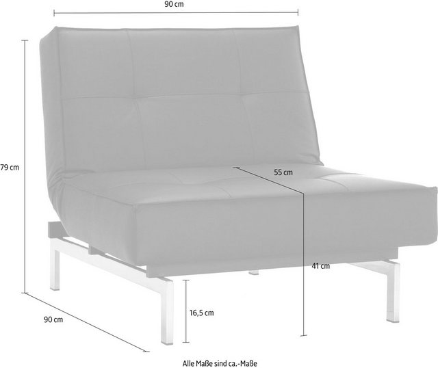 INNOVATION LIVING ™ Sessel »Splitback«, mit chromglänzenden Beinen, in skandinavischen Design-Sessel-Inspirationen