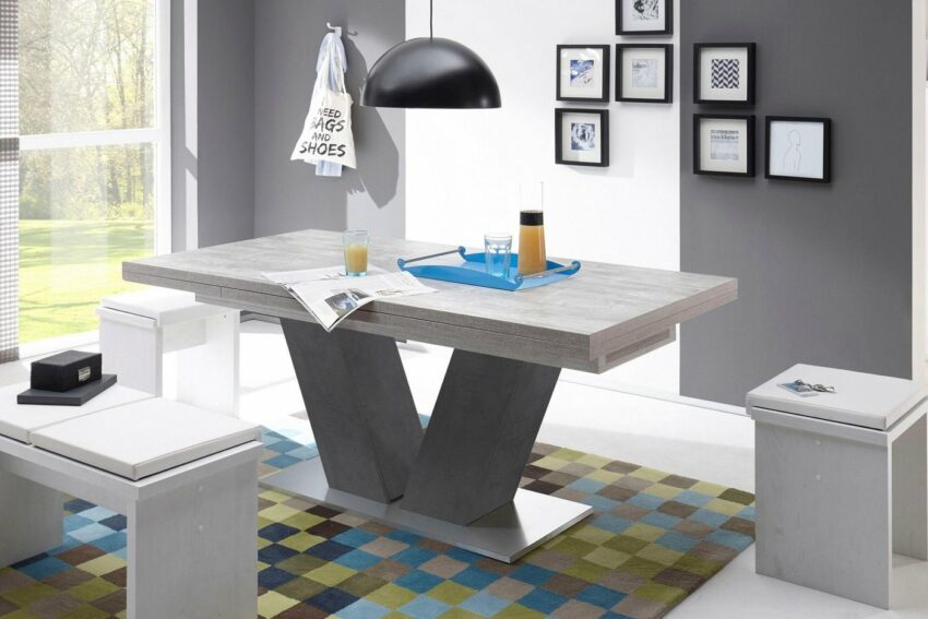 Mäusbacher Esstisch »Komfort D«, mit V-Gestell in graphit und mit Auszugsfunktion, Breite 160-260 cm-Tische-Ideen für dein Zuhause von Home Trends