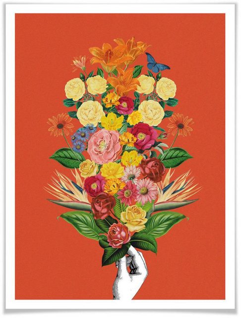 Wall-Art Poster »Botanical Rot«, Schriftzug (1 Stück)-Bilder-Inspirationen