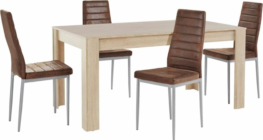my home Essgruppe »Lynn160/Kate«, (Set, 5-tlg), Tisch mit 4 Stühlen-Essgruppen-Ideen für dein Zuhause von Home Trends