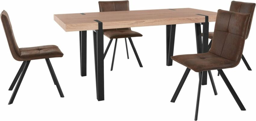Home affaire Essgruppe »Sanchez und Bradford«, (Set, 5-tlg), mit Tisch, Breite 180 cm-Essgruppen-Ideen für dein Zuhause von Home Trends