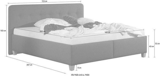 Maintal Polsterbett »Figaro«, mit oder ohne Matratze in 2 Ausführungen, Härtegrad 2 oder 3-Betten-Inspirationen
