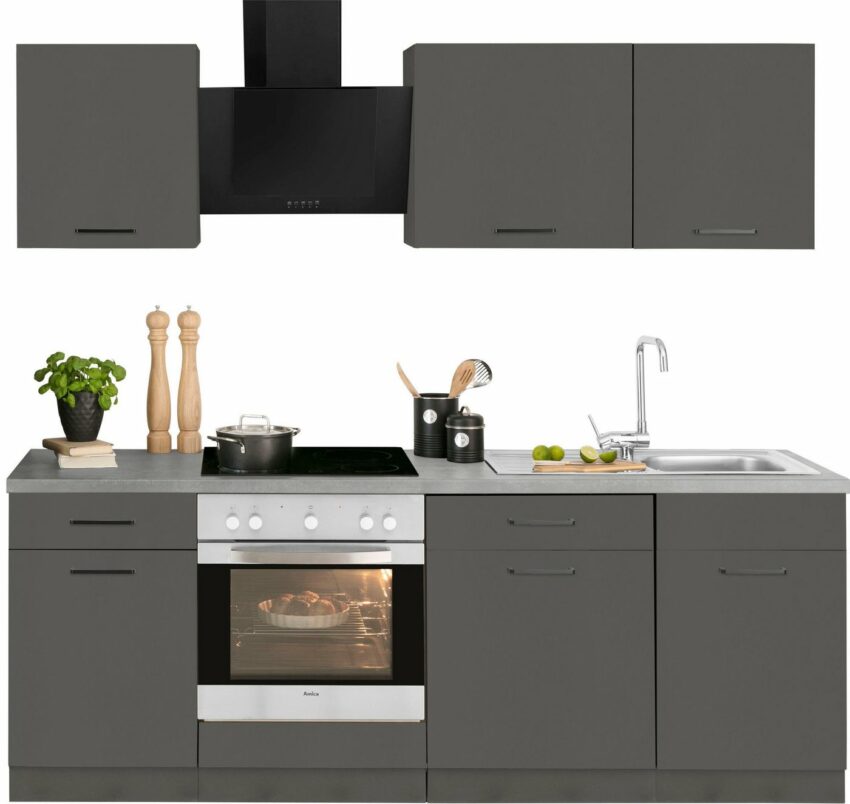 wiho Küchen Küchenzeile »Esbo«, mit E-Geräten, Breite 220 cm-Küchenzeilen-Ideen für dein Zuhause von Home Trends