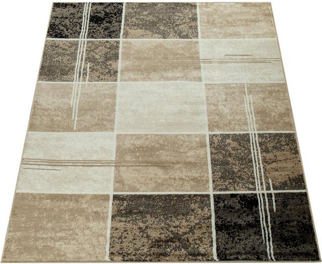 Teppich »Sinai 057«, Paco Home, rechteckig, Höhe 9 mm, Kurzflor, Karo Muster mit Marmor Optik, ideal im Flur & Schlafzimmer-Teppiche-Inspirationen