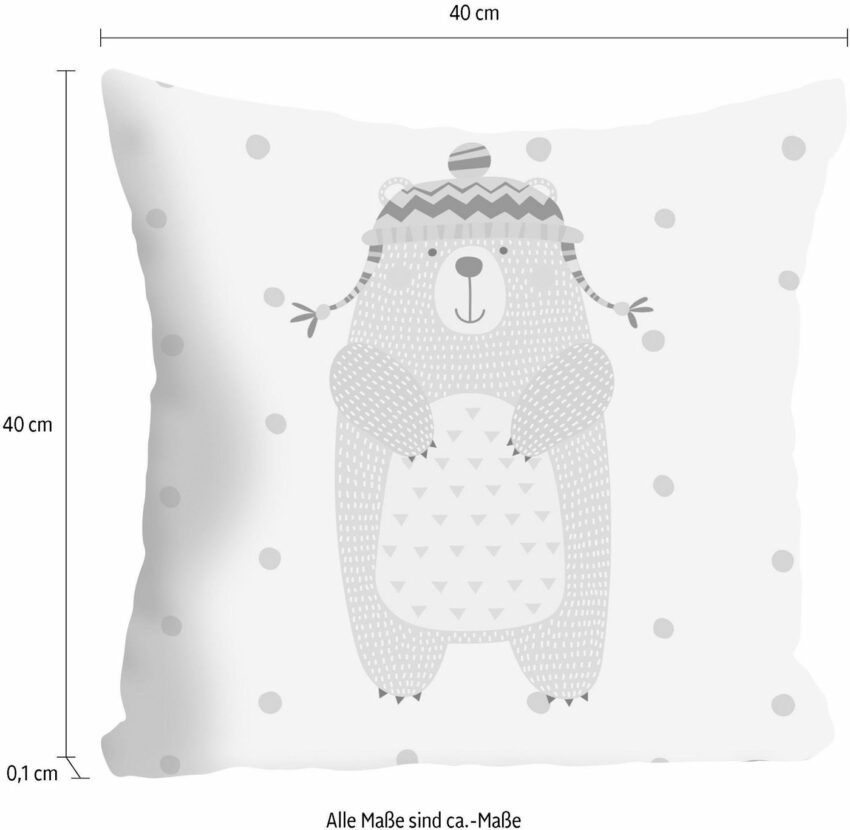 Kissenhülle »Bär«, queence (1 Stück)-Kissen-Ideen für dein Zuhause von Home Trends
