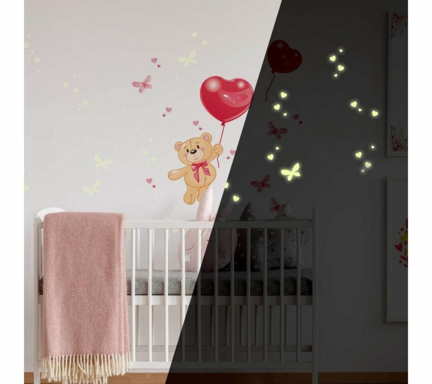 Wall-Art Wandtattoo »Luftballons Leuchtsticker Bärchen« (1 Stück)-Wandtattoos-Ideen für dein Zuhause von Home Trends