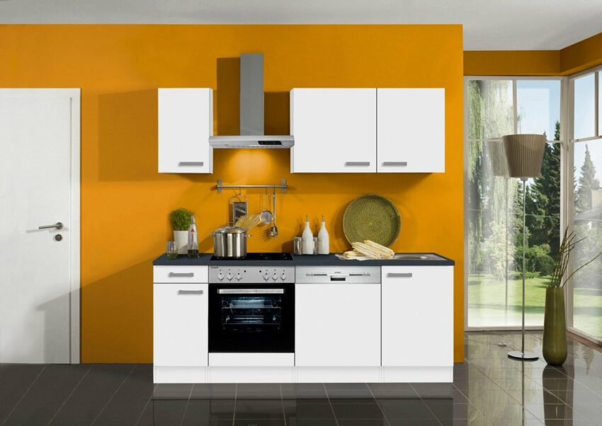 OPTIFIT Küchenzeile »Odense«, mit E-Geräten, Breite 210 cm, mit 28 mm starker Arbeitsplatte, mit Gratis Besteckeinsatz-Küchenzeilen-Ideen für dein Zuhause von Home Trends