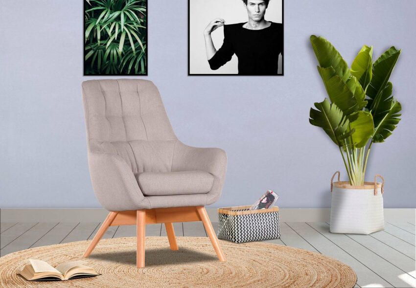 Gutmann Factory Relaxsessel »Lia«, Gestell antikfarben oder eiche natur-Sessel-Ideen für dein Zuhause von Home Trends