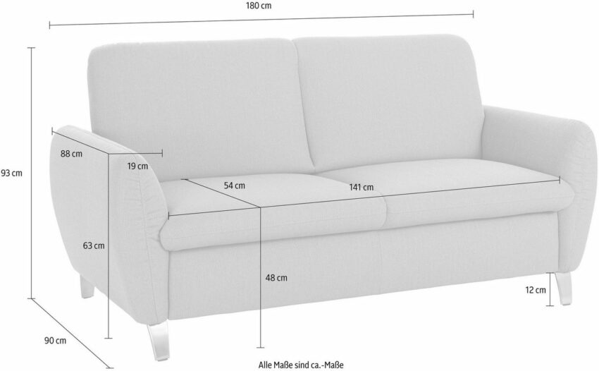sit&more 2,5-Sitzer, inklusive Federkern und einer Kopfstütze-Sofas-Ideen für dein Zuhause von Home Trends